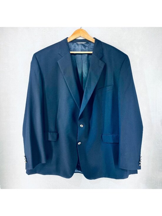 Jack victor Other - Vintage Jack Victor Blazer Mens 54L Blue Wool Silver Buttons Sport Coat Jacket
